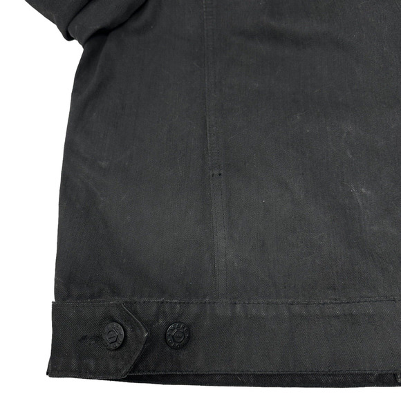 Marc‎ Moto A Rebel Division Andrew Marc Black Denim Cole Jean Jacket Size Large - Picture 10 of 11